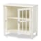 Baxton Studio Kendall White Finished Wood and Glass Kitchen Storage Cabinet 163-9030 - alternate 7